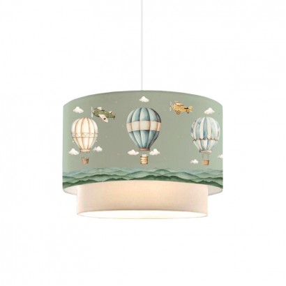 Παιδικό φωτιστικό οροφής Balon pakoworld σε πράσιινο-κρέμα απόχρωση Φ30x20εκ