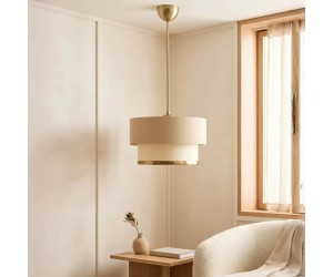 Φωτιστικό οροφής Lembar pakoworld LED Ε27 μπεζ με χρυσό Φ30x20εκ Φωτιστικό οροφής Lembar pakoworld LED Ε27 μπεζ με χρυσό Φ30x20εκ