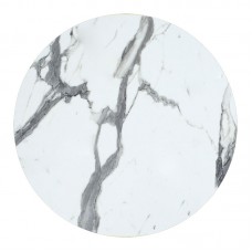 Επιφάνεια τραπεζιού Melody pakoworld HPL λευκό μαρμάρου Φ70εκ πάχους 12mm