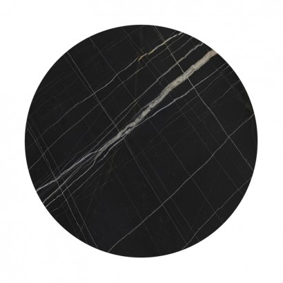 Επιφάνεια τραπεζιού Relian pakoworld HPL μαύρο όψη μαρμάρου Φ69εκ πάχους 12mm