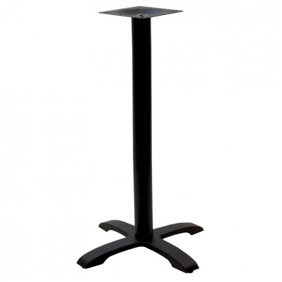 Βάση τραπεζιού bar μεσαίου ύψους Poise pakoworld μαντέμι τετράνυχη μαύρη 62x62x94εκ