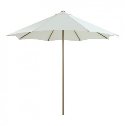 Ομπρέλα επαγγελματική Mawoo pakoworld μέταλλο- μονοκόμματος ιστός σε λευκή-άμμου απόχρωση Φ250x235εκ