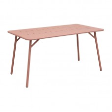 Τραπέζι Moraja pakoworld terracotta μέταλλο 140x80x72εκ Τραπέζι Moraja pakoworld terracotta μέταλλο 140x80x72εκ