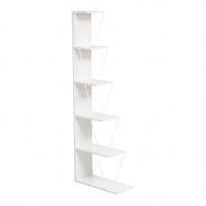 Βιβλιοθήκη mini Tars pakoworld λευκό 50x22x150εκ Βιβλιοθήκη mini Tars pakoworld λευκό 50x22x150εκ