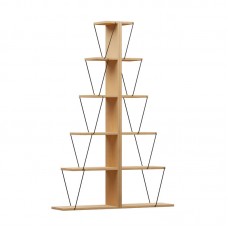 Βιβλιοθήκη mini Tars pakoworld sonoma-μαύρο 100x22x150εκ Βιβλιοθήκη mini Tars pakoworld sonoma-μαύρο 100x22x150εκ