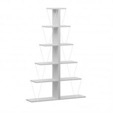 Βιβλιοθήκη mini Tars pakoworld λευκό 100x22x150εκ Βιβλιοθήκη mini Tars pakoworld λευκό 100x22x150εκ