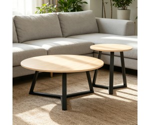 Βοηθητικό τραπέζι Berton pakoworld cappuccino με μαύρο μέταλλο Φ45x52εκ Βοηθητικό τραπέζι Berton pakoworld cappuccino με μαύρο μέταλλο Φ45x52εκ