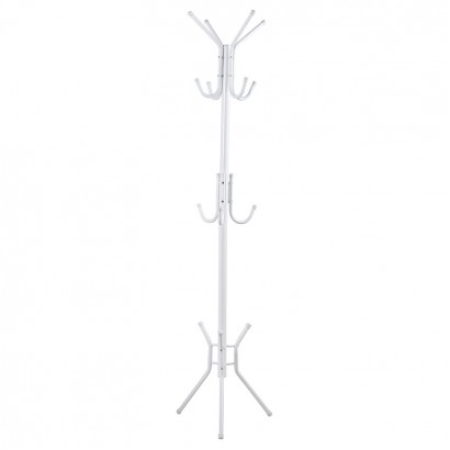 Καλόγερος ρούχων Piero pakoworld μέταλλο λευκό Φ44x181εκ