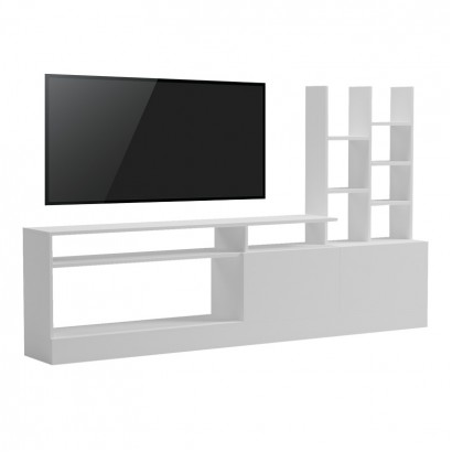 Σύνθετο σαλονιού Seruno pakoworld λευκό 170x25x100εκ