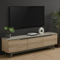 Έπιπλο τηλεόρασης Kasandra pakoworld μπεζ μαρμάρου-sonoma 180x35x48.5εκ Έπιπλο τηλεόρασης Kasandra pakoworld μπεζ μαρμάρου-sonoma 180x35x48.5εκ