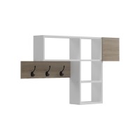 Κρεμάστρα τοίχου Wenia pakoworld σε sonoma-λευκό 99.5x15x61εκ