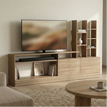 Σύνθετο σαλονιού Seruno pakoworld sonoma 170x25x100εκ