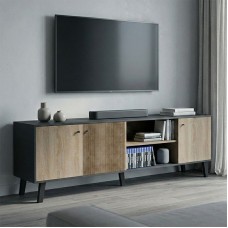 Έπιπλο τηλεόρασης Tuscany pakoworld sonoma-ανθρακί 180x41x51εκ Έπιπλο τηλεόρασης Tuscany pakoworld sonoma-ανθρακί 180x41x51εκ