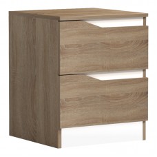 Κομοδίνο Verena pakoworld sonoma-λευκό 40x40x50εκ Κομοδίνο Verena pakoworld sonoma-λευκό 40x40x50εκ