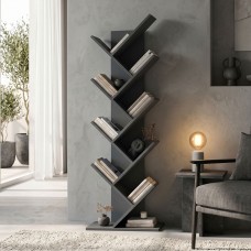 Βιβλιοθήκη Fyllo pakoworld ανθρακί 50x25x141.5εκ Βιβλιοθήκη Fyllo pakoworld ανθρακί 50x25x141.5εκ