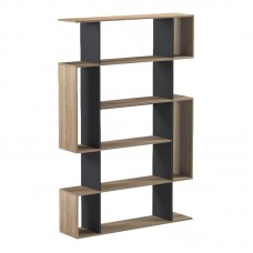 Βιβλιοθήκη Mito pakoworld sonoma-ανθρακί 108.5x25x161εκ Βιβλιοθήκη Mito pakoworld sonoma-ανθρακί 108.5x25x161εκ