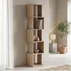 Βιβλιοθήκη Cubik pakoworld sonoma 35x30x161εκ Βιβλιοθήκη Cubik pakoworld sonoma 35x30x161εκ