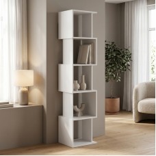 Βιβλιοθήκη Cubik pakoworld λευκό 35x30x161εκ Βιβλιοθήκη Cubik pakoworld λευκό 35x30x161εκ