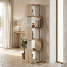 Βιβλιοθήκη Cubik pakoworld sonoma- γκρι μπεζ οψη μαρμάρου 35x30x161εκ Βιβλιοθήκη Cubik pakoworld sonoma- γκρι μπεζ οψη μαρμάρου 35x30x161εκ