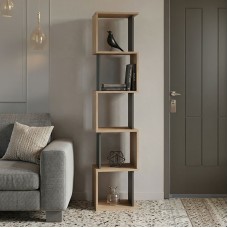 Βιβλιοθήκη Cubik pakoworld sonoma- ανθρακί 35x30x161εκ Βιβλιοθήκη Cubik pakoworld sonoma- ανθρακί 35x30x161εκ