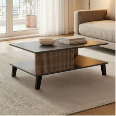 Τραπεζάκι σαλονιού Tuscany pakoworld sonoma-ανθρακί 83x54x34εκ