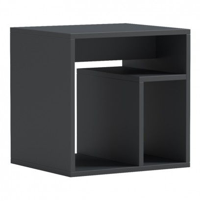 Βοηθητικό τραπέζι Doublo pakoworld ανθρακί 40x35x40εκ
