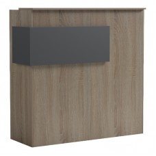 Γραφείο reception Optima pakoworld με led sonoma-ανθρακί 110x40x110εκ Γραφείο reception Optima pakoworld με led sonoma-ανθρακί 110x40x110εκ