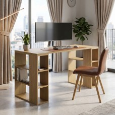Γραφείο εργασίας Praga pakoworld σε ανοιχτό καρυδί 140x60x75εκ Γραφείο εργασίας Praga pakoworld σε ανοιχτό καρυδί 140x60x75εκ
