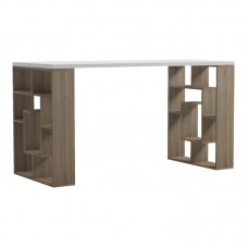 Γραφείο εργασίας Lovet pakoworld sonoma-λευκό 140x60x72εκ Γραφείο εργασίας Lovet pakoworld sonoma-λευκό 140x60x72εκ