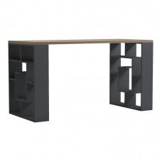 Γραφείο εργασίας Lovet pakoworld ανθρακί-sonoma 140x60x72εκ Γραφείο εργασίας Lovet pakoworld ανθρακί-sonoma 140x60x72εκ