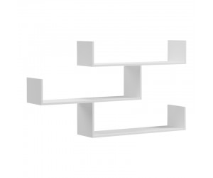 Ραφιέρα τοίχου Tiber pakoworld λευκή 120x22x67εκ