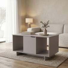 Τραπέζι σαλονιού Nalinda pakoworld taupe 100x55x55εκ