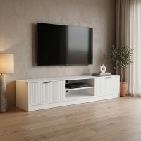 Έπιπλο τηλεόρασης Lemardo pakoworld λευκό 180x40x40εκ Έπιπλο τηλεόρασης Lemardo pakoworld λευκό 180x40x40εκ