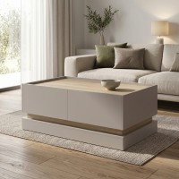 Τραπέζι σαλονιού Wendo pakoworld γκρι-sonoma 97x60x40εκ Τραπέζι σαλονιού Wendo pakoworld γκρι-sonoma 97x60x40εκ