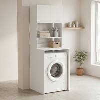 Έπιπλο πλυντηρίου Chaxe pakoworld λευκό 65x60x183.6εκ Έπιπλο πλυντηρίου Chaxe pakoworld λευκό 65x60x183.6εκ