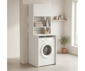 Έπιπλο πλυντηρίου Chaxe pakoworld λευκό 65x60x183.6εκ