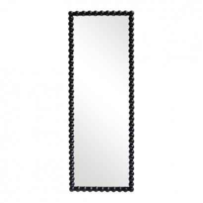 Καθρέπτης Ledalo pakoworld ξύλο σε μαύρη απόχρωση 45x4.5x130εκ