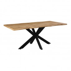 Tραπέζι Gilman pakoworld MDF sonoma-μαύρο 180x90x75εκ Tραπέζι Gilman pakoworld MDF sonoma-μαύρο 180x90x75εκ