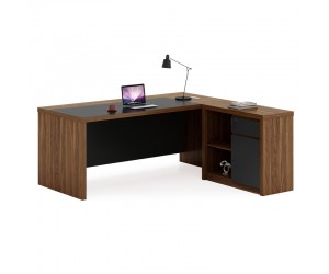 Γραφείο γωνιακό επαγγελματικό δεξιά γωνία Oscar pakoworld καρυδί-ανθρακί 200x188,6x76εκ Γραφείο γωνιακό επαγγελματικό δεξιά γωνία Oscar pakoworld καρυδί-ανθρακί 200x188,6x76εκ