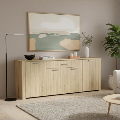 Μπουφές Kinley pakoworld sonoma 210x40x82εκ Μπουφές Kinley pakoworld sonoma 210x40x82εκ