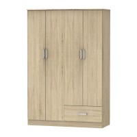 Ντουλάπα ρούχων τετράφυλλη Karter pakoworld sonoma μελαμίνης 121x48x180εκ Ντουλάπα ρούχων τετράφυλλη Karter pakoworld sonoma μελαμίνης 121x48x180εκ