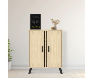 Παπουτσοθήκη-ντουλάπι Shoby pakoworld sonoma 70.5x30x91εκ