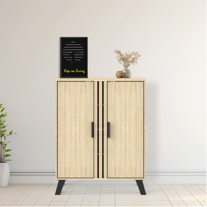 Παπουτσοθήκη-ντουλάπι Shoby pakoworld sonoma 70.5x30x91εκ