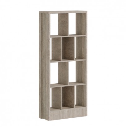 Βιβλιοθήκη Dividre pakoworld sonoma oak μελαμίνης 80x30x181εκ