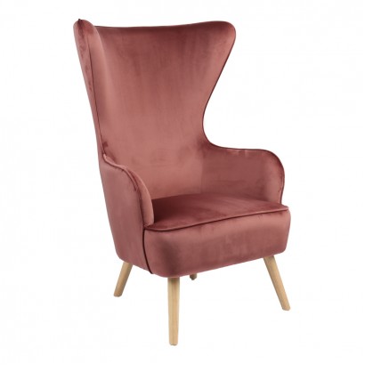 Μπερζέρα Byfon pakoworld σάπιο μήλο βελούδο-πόδι rubberwood σε φυσική απόχρωση 76x83x117εκ Μπερζέρα Byfon pakoworld σάπιο μήλο βελούδο-πόδι rubberwood σε φυσική απόχρωση 76x83x117εκ