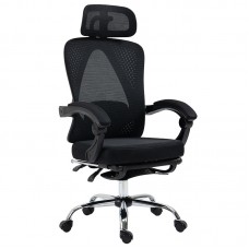 Καρέκλα γραφείου διευθυντή με υποπόδιο Titan pakoworld Premium Quality ύφασμα-mesh χρώμα μαύρο Καρέκλα γραφείου διευθυντή με υποπόδιο Titan pakoworld Premium Quality ύφασμα-mesh χρώμα μαύρο