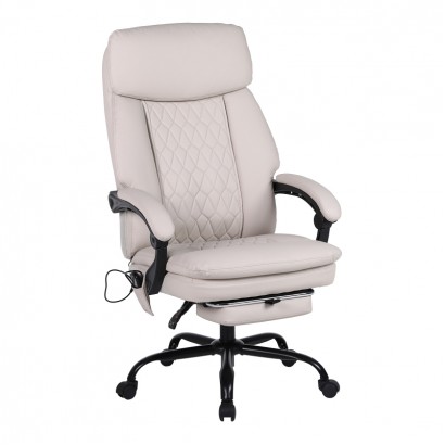 Καρέκλα γραφείου διευθυντή Sedici pakoworld με μηχανισμό massage- pu μπεζ 72x63x115-123εκ Καρέκλα γραφείου διευθυντή Sedici pakoworld με μηχανισμό massage- pu μπεζ 72x63x115-123εκ