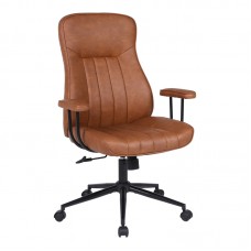 Καρέκλα γραφείου διευθυντή Philareti pakoworld καφέ PU 74x71,5x108-118εκ Καρέκλα γραφείου διευθυντή Philareti pakoworld καφέ PU 74x71,5x108-118εκ