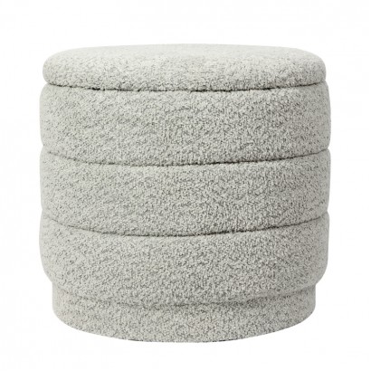 Σκαμπό-μπαούλο Bettia pakoworld μπουκλέ μέντα Φ41x38.5εκ