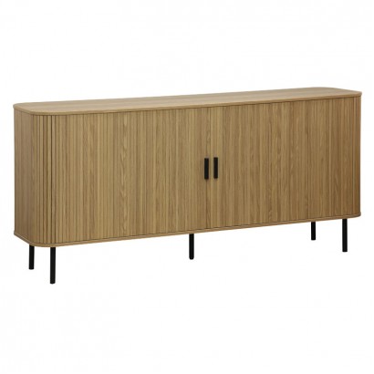 Μπουφές Scandi pakoworld MDF φυσικό με μεταλλικά μαύρα πόδια 170x45x80εκ